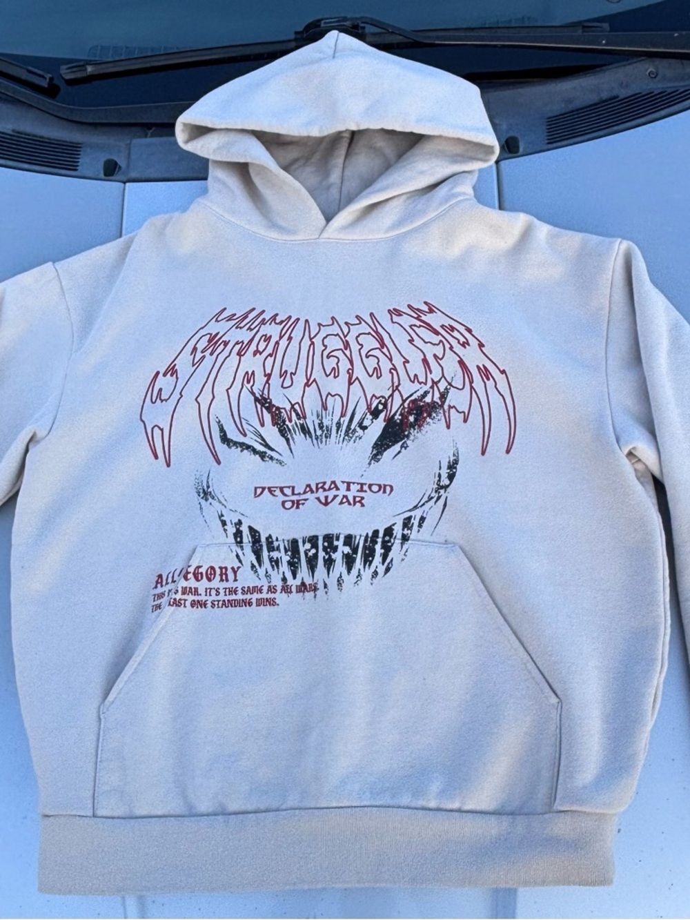 Allegory "Declaration of War" hoodie.